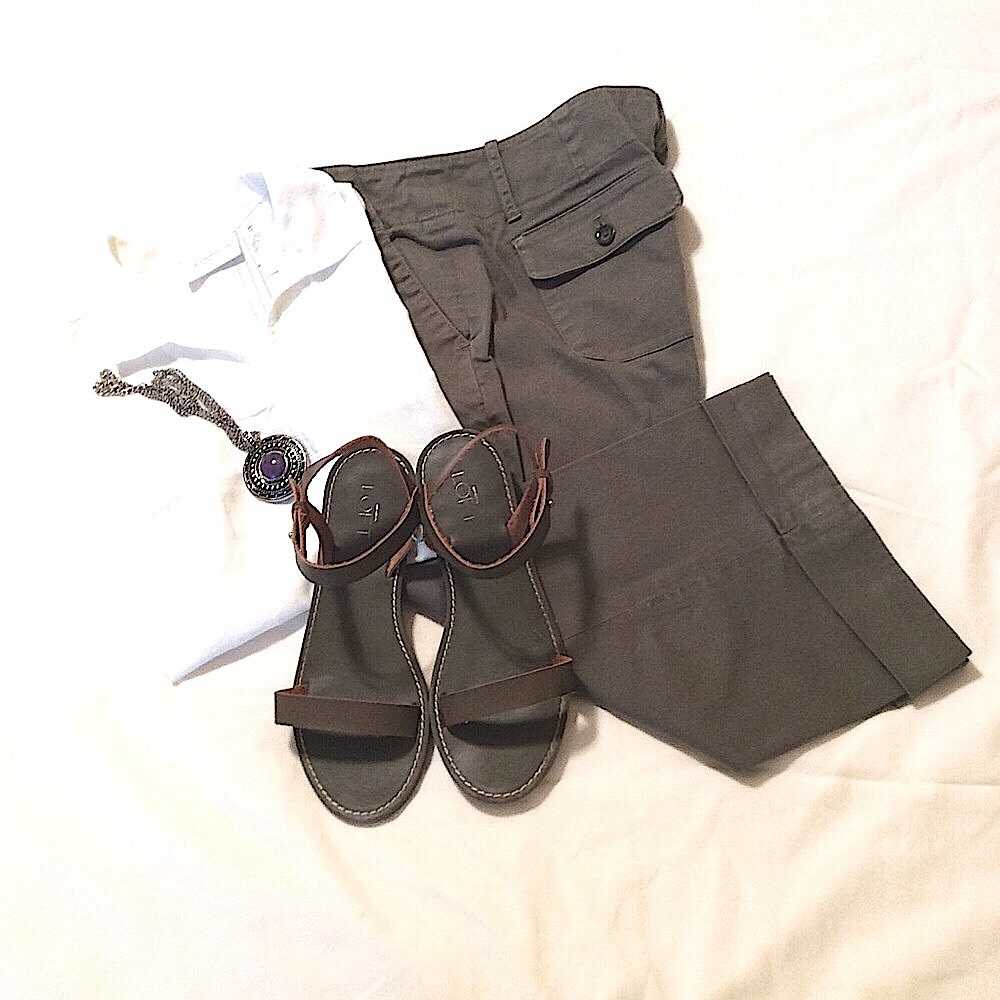 Michael Kors Olive Green Cropped Pants Size 8